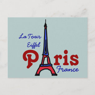 skriva om Eiffel Torn Paris Vykort
