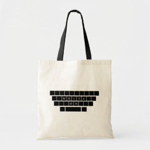 Skriva On - Tote Bag - Presentationer för ljudskr Tygkasse