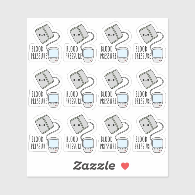 Skriva på etiketter för blodtrycksspårning (Ark)