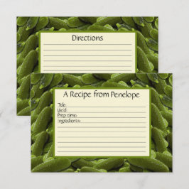 Skriva på Grönt för Roligt av receptkort Mönster Kort