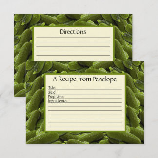 Skriva på Grönt för Roligt av receptkort Mönster Kort