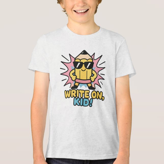 Skriva på Kid Shirt Back to school Shirt T (Framsida)