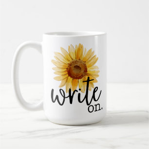 Skriva på (med solros) kaffemugg