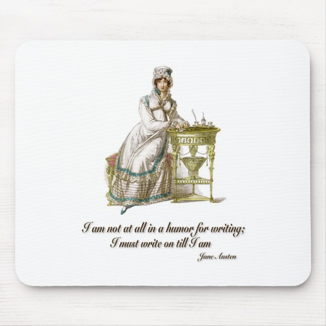 Skriva på något att säga Jane Austen Musmatta (Framsidan)