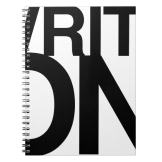 "Skriva på" stor typ för idéanteckningsbok Anteckningsbok Med Spiral