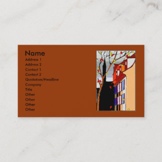 Skriva på tillbaka höstplats beklär på visitkort