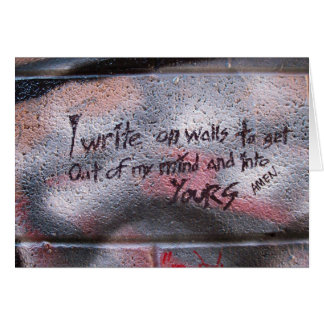 Skriva på väggar hälsningskort