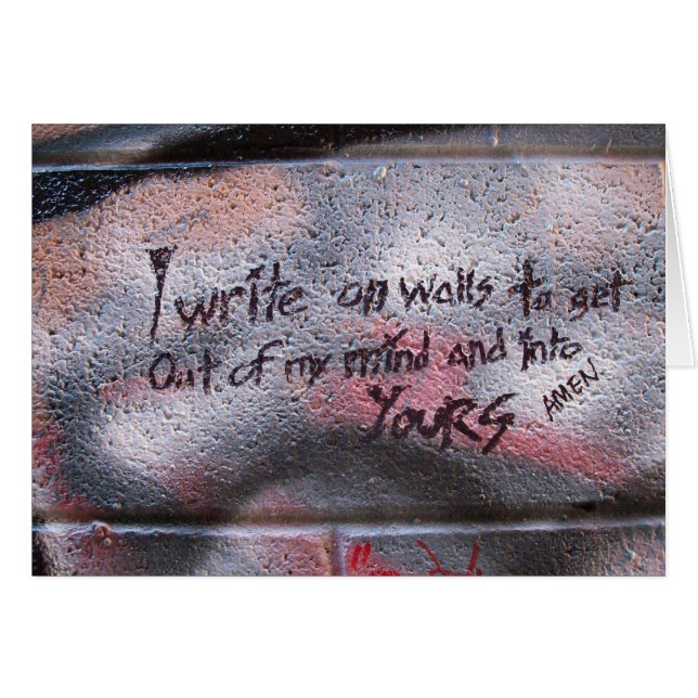 Skriva på väggar hälsningskort (Framsidan Horizontal)