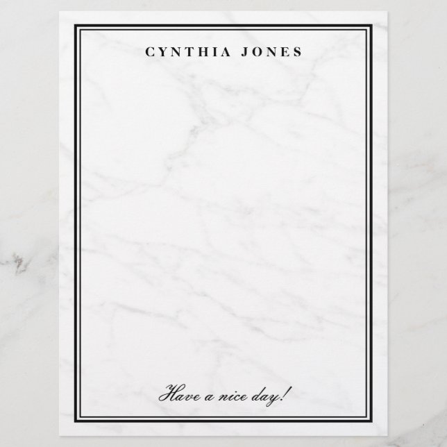 Skriva papper för anpassningsbar av vit marmor för (Framsida)