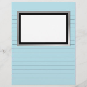 Skriva papper med Linjer och Bild box