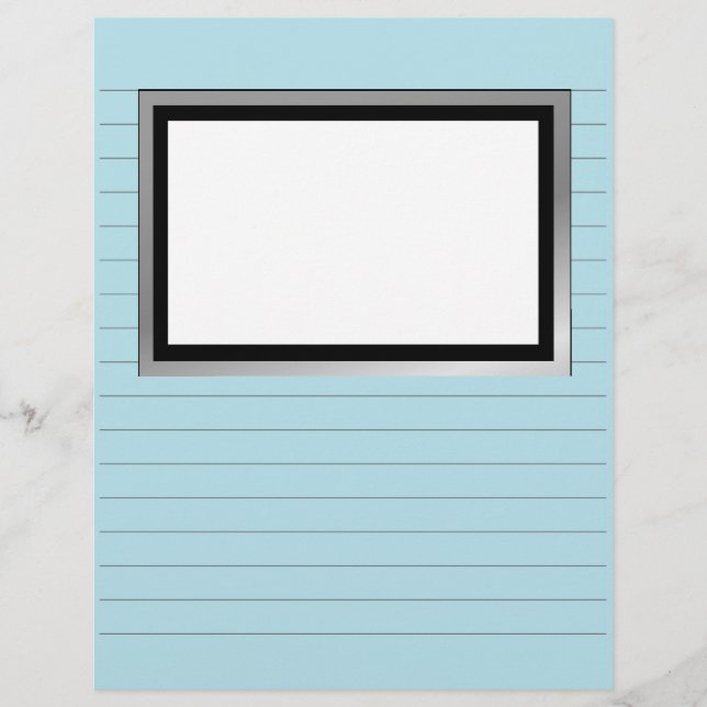 Skriva papper med Linjer och Bild box (Framsida)