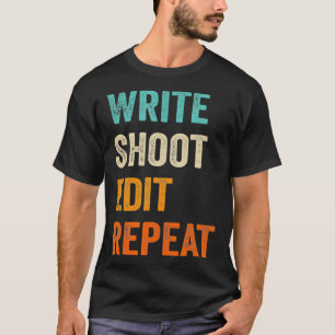Skriva Redigera upprepning för filmmakeraman T Shirt