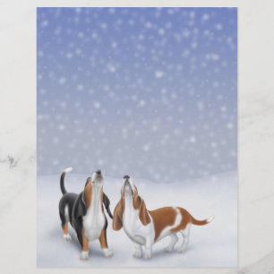 Skriva Snö Bassets Letterhead Stationery