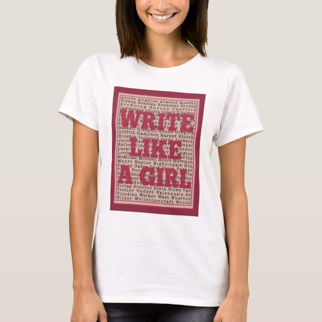 Skriva som en liten läppstift t-shirt (Framsida)