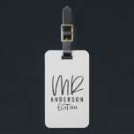 Skriva textmr typografi bröllop gåva bagagebricka<br><div class="desc">Skriva textmr typografi bröllop gåva. Modern grafisk design. Ideal för bachelorettepartyet,  möhippapartyn,  bröllopsdagdress och att gifta sig gåvan eller bröllopsresa.</div>