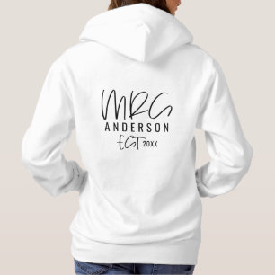 Skriva textmrs typografi bröllop gåva t shirt
