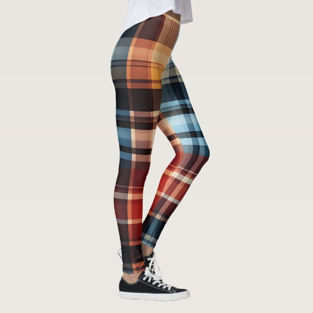 Skriva ut all skotsk Klan Tartan Leggings (Höger)