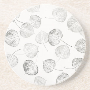 Skriva ut Aspen i Löv Design © Sandy Long Underlägg Sandsten