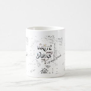 Skriva ut dina insidor! Motiverande författare Kaffemugg