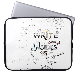 Skriva ut dina insidor! Motiverande författare Laptop Sleeve