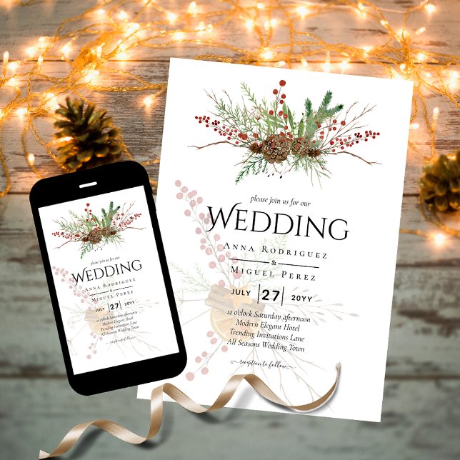 Skriva ut eller ladda ned Winter Wedding Suite Inbjudningar (Skapare uppladdad)