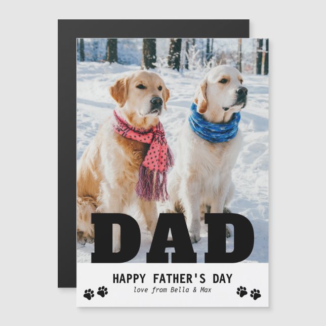 Skriva ut ett modernt foto i Hund Lycklig (Fram/baksida)