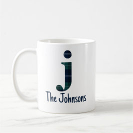 Skriva ut gemener Brev j Inledande och Namn Kaffemugg