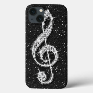 Skriva ut Glitzy Sparkly Diamond Music Note