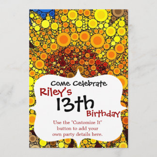 Skriva ut i Bright Solros Circle Mosaic Digital Ar Inbjudningar