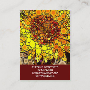 Skriva ut i Bright Solros Circle Mosaic Digital Ar Visitkort