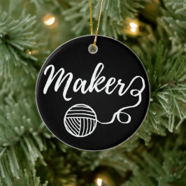 Skriva ut i Maker Crafts & Yarn Typography Julgransprydnad Keramik