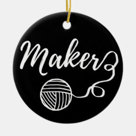 Skriva ut i Maker Crafts & Yarn Typography Julgransprydnad Keramik