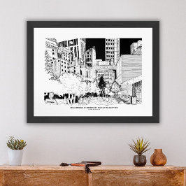 Skriva ut i modern konst för NYC Travel Sketch-väg Poster