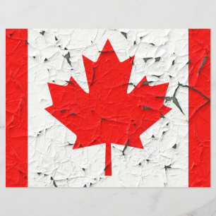 Skriva ut kanadensisk rödaple Löv CANADA-färgfärg Reklamblad