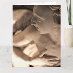 Skriva ut med marble Angel Sculpture Art Kort