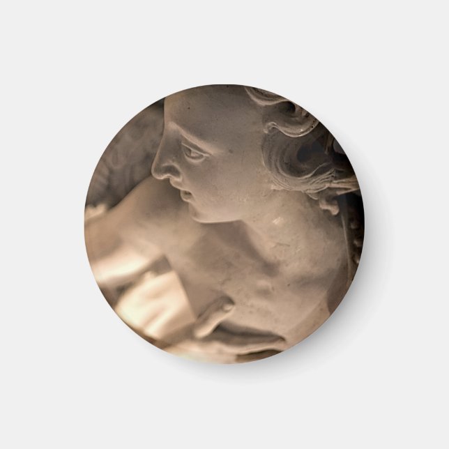 Skriva ut med marble Angel Sculpture Art Magnet (Framsidan)