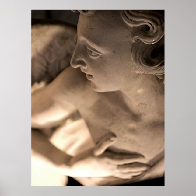 Skriva ut med marble Angel Sculpture Art Poster (Framsidan)
