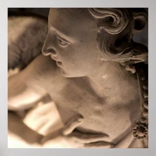 Skriva ut med marble Angel Sculpture Art Poster