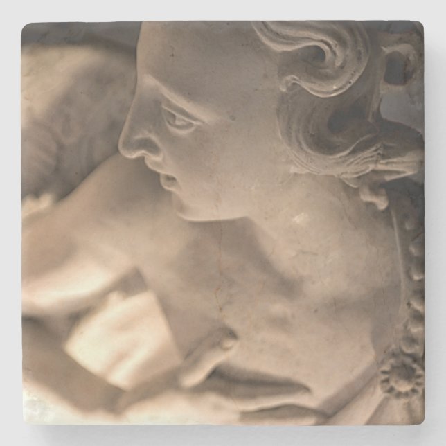 Skriva ut med marble Angel Sculpture Art Stenunderlägg (Framsidan)