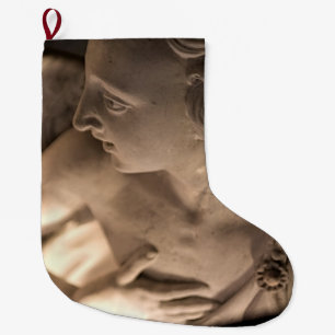 Skriva ut med marble Angel Sculpture Art Stor Julstrumpa