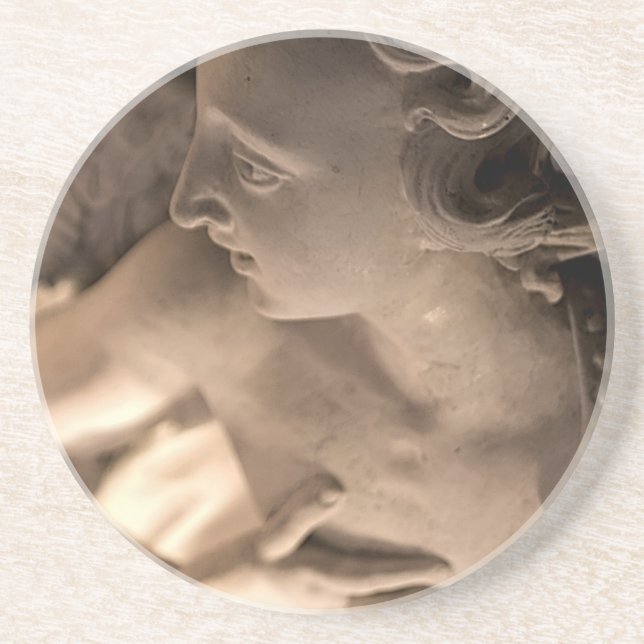 Skriva ut med marble Angel Sculpture Art Underlägg (Framsidan)