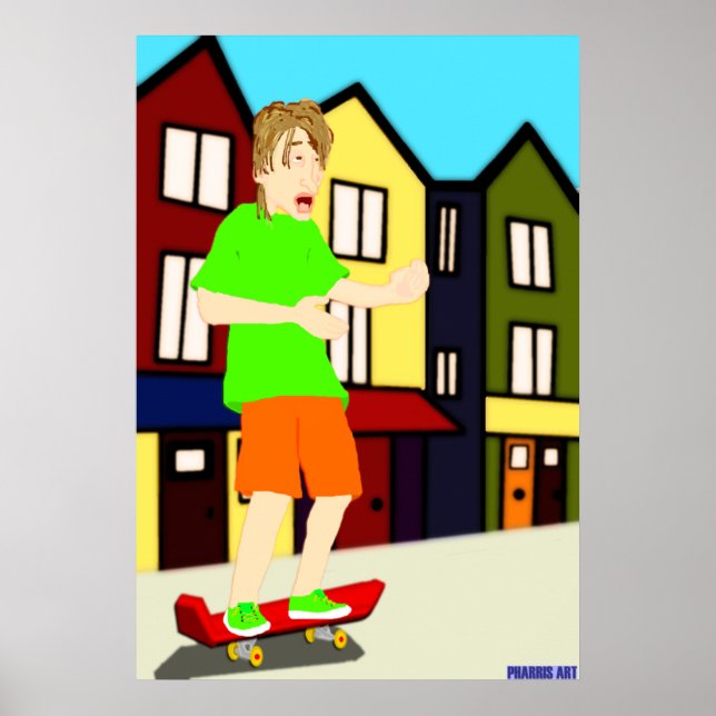 Skriva ut med Serenading Skateboarding Poster (Framsidan)