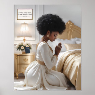 Skriva ut Mor Classy Guld och White Print Poster