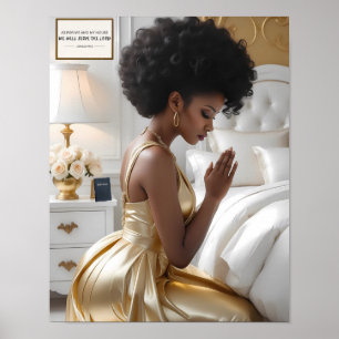Skriva ut Mor Elegant Guld & White Poster