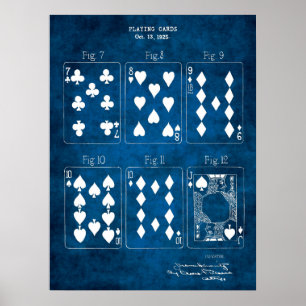 Skriva ut nr 2 Uppspelningskort för Poker Game Wal Poster