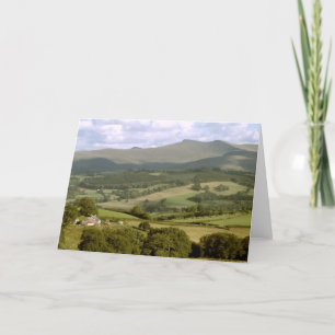 Skriva y-fläkten och Criben, Brecon, Wales Kort