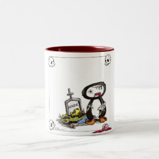 Skriva zombien Två-Tonad mugg