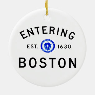 Skrivande in Boston Julgransprydnad Keramik