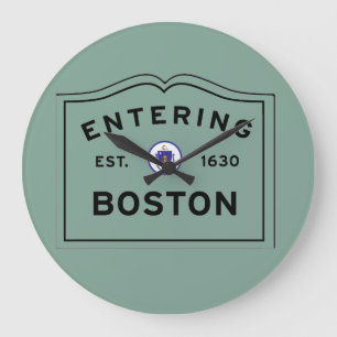 Skrivande in Boston Stor Klocka