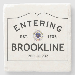 Skrivande in Brookline Massachusetts Stenunderlägg